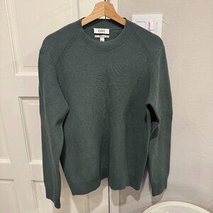 COS Men’s REGULAR RIBBED-KNIT ORGANIC COTTON JUMPER Pullover Sweater Medium